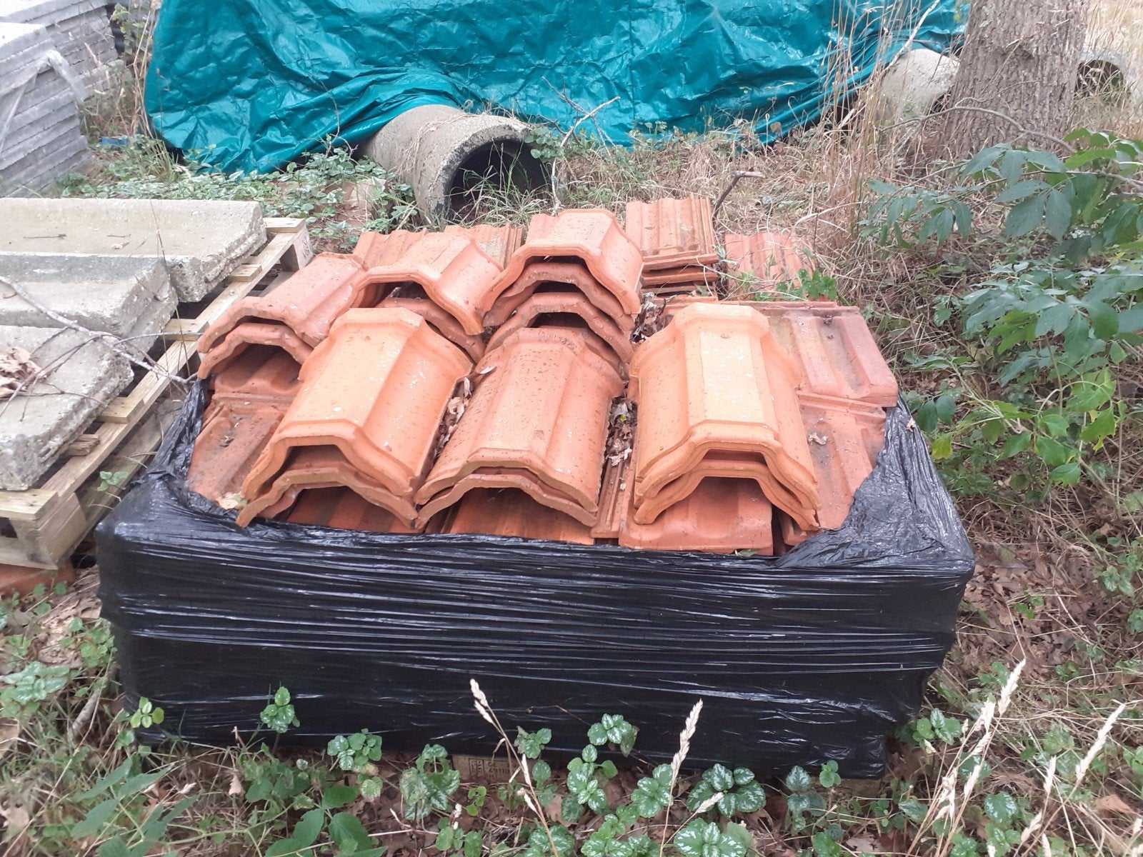Rode muldenpannen en nokvorsten, Doe-het-zelf en Verbouw, Ophalen, Steen of Klei, 15 m² of meer, Dakpannen
