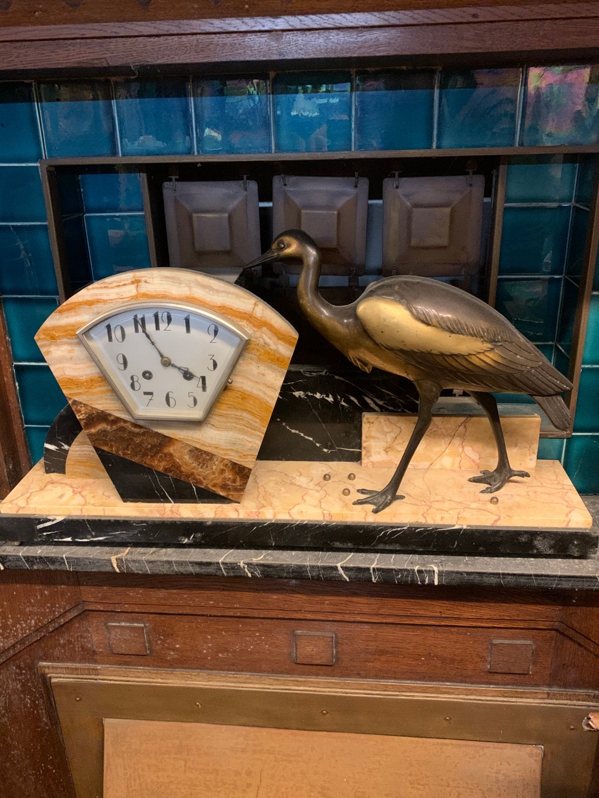 Antieke klok art deco, Ophalen of Verzenden
