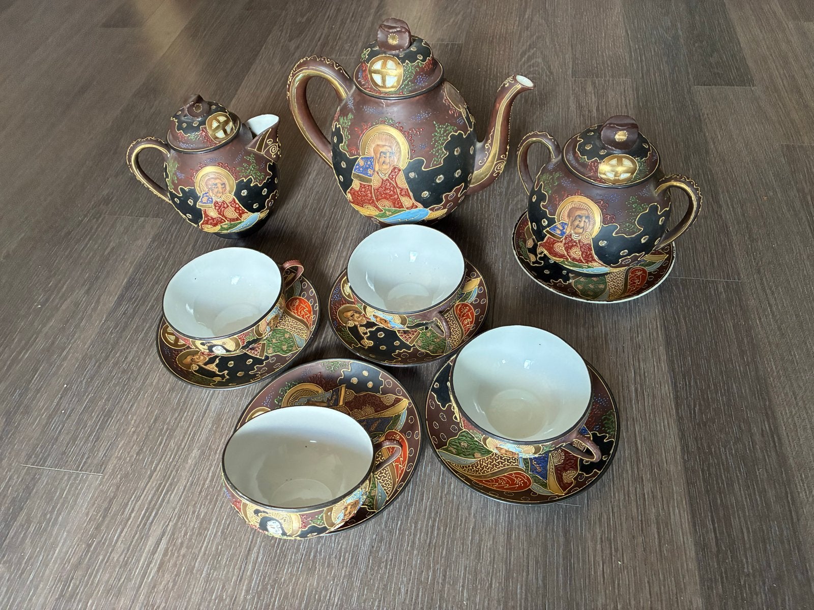 Prachtig Chinees aardewerk theeservies - Compleet en onbesch, Antiek en Kunst, Ophalen