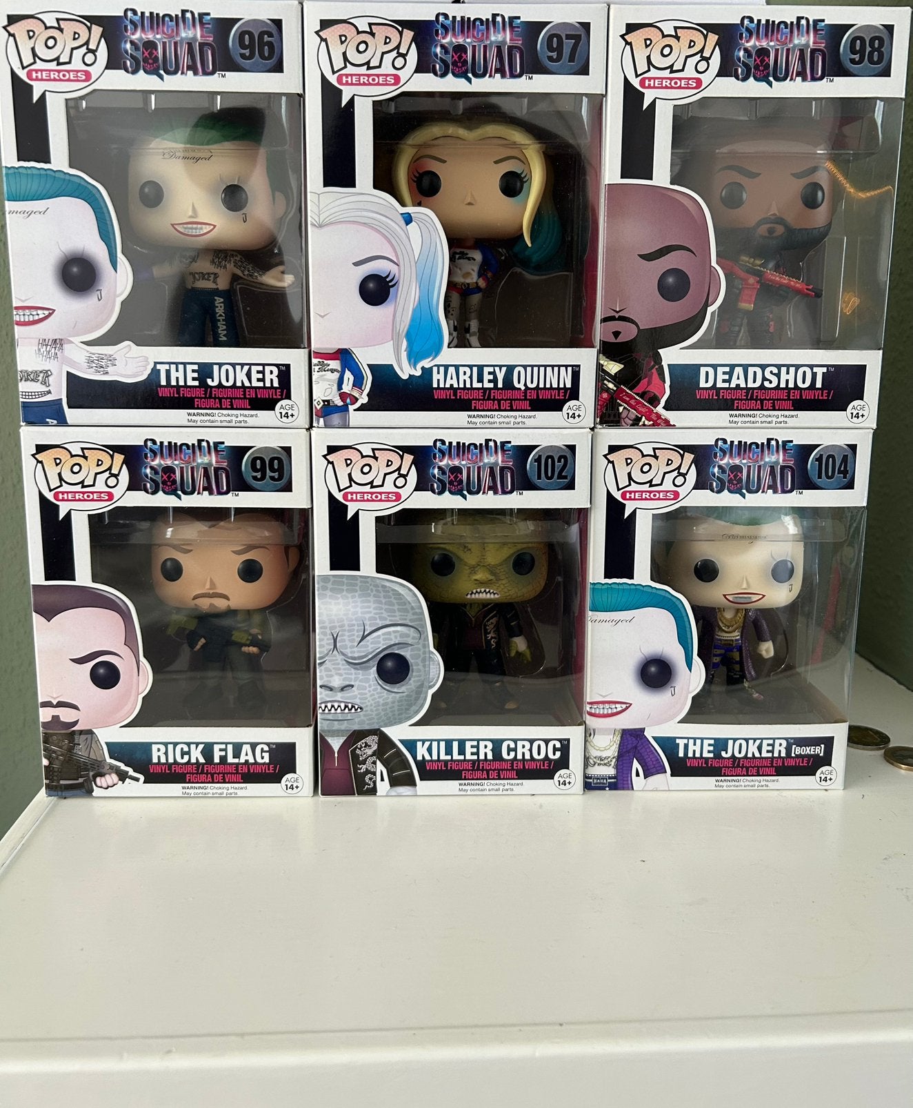 Funko Pop Suicide Squad set 6 stuks – Joker, Harley e.a., Verzamelen, Ophalen of Verzenden, Zo goed als nieuw