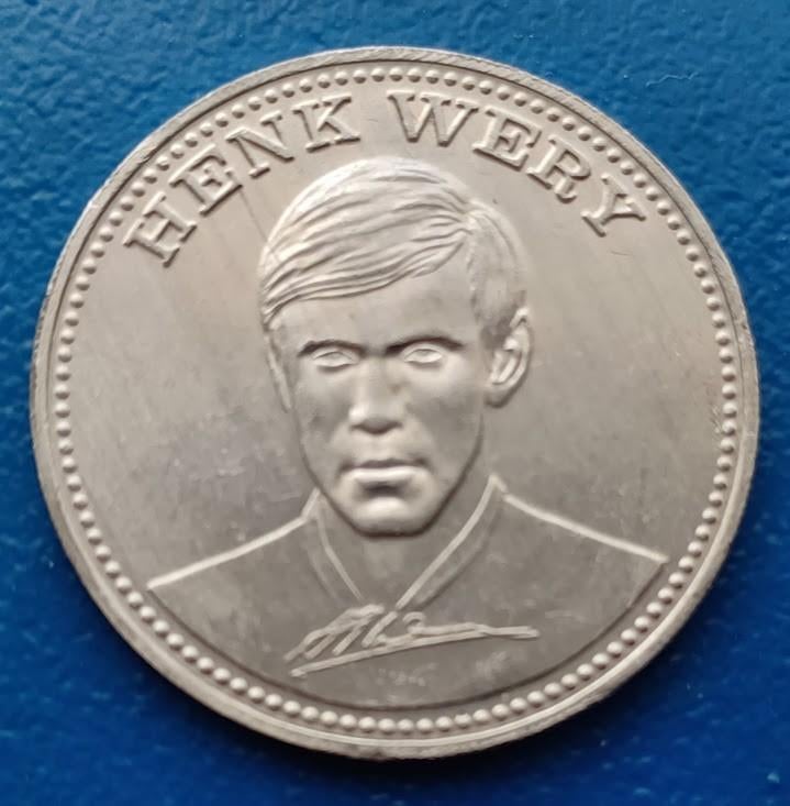 Penning Henk Wery 'Feyenoord' - Shell, Postzegels en Munten, Verzenden, Overige materialen, Nederland
