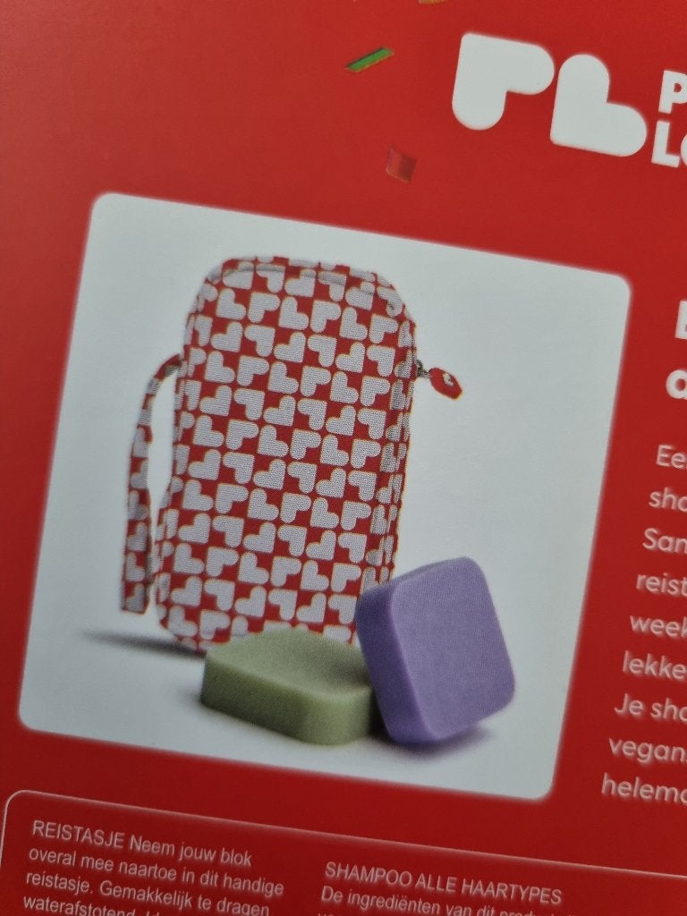 Toilettasje met zeep blokken 2x NIEUW, Ophalen of Verzenden, Nieuw, Bad & Douche