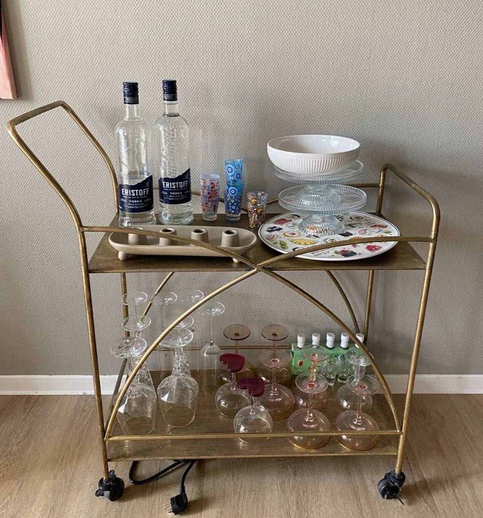 Countryfield drank trolley kar goud, Ophalen, Zo goed als nieuw