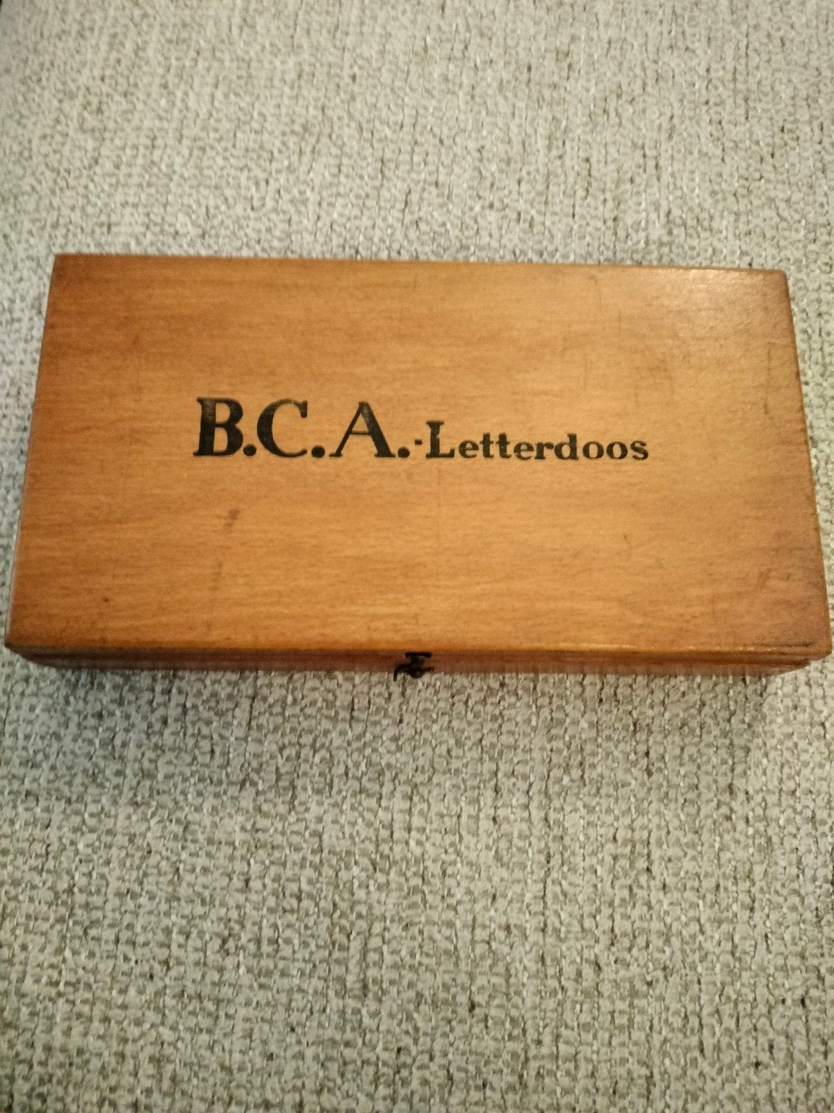 Houten authentieke letterdoos uit de jaren 50/60, Overige merken, Gebruikt, Overige typen, Met doosje