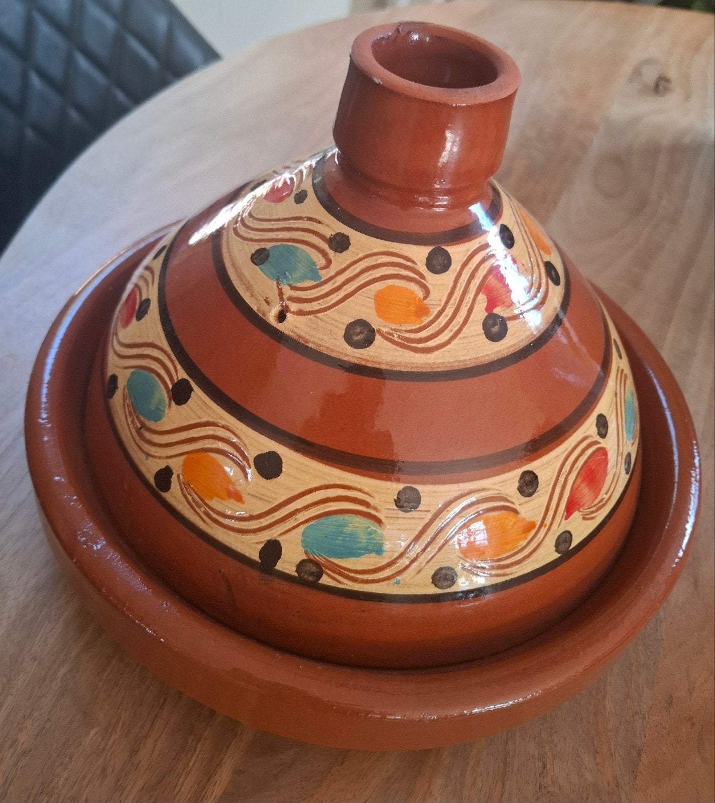 Mooie handgemaakte tajine - Zo goed als nieuw, Ophalen, Overige typen, Zo goed als nieuw, Steen/keramiek