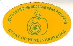 Sticker	Kerk Avezaath	Betuwse Fietsvierdaagse, Verzenden, Zo goed als nieuw, Sport