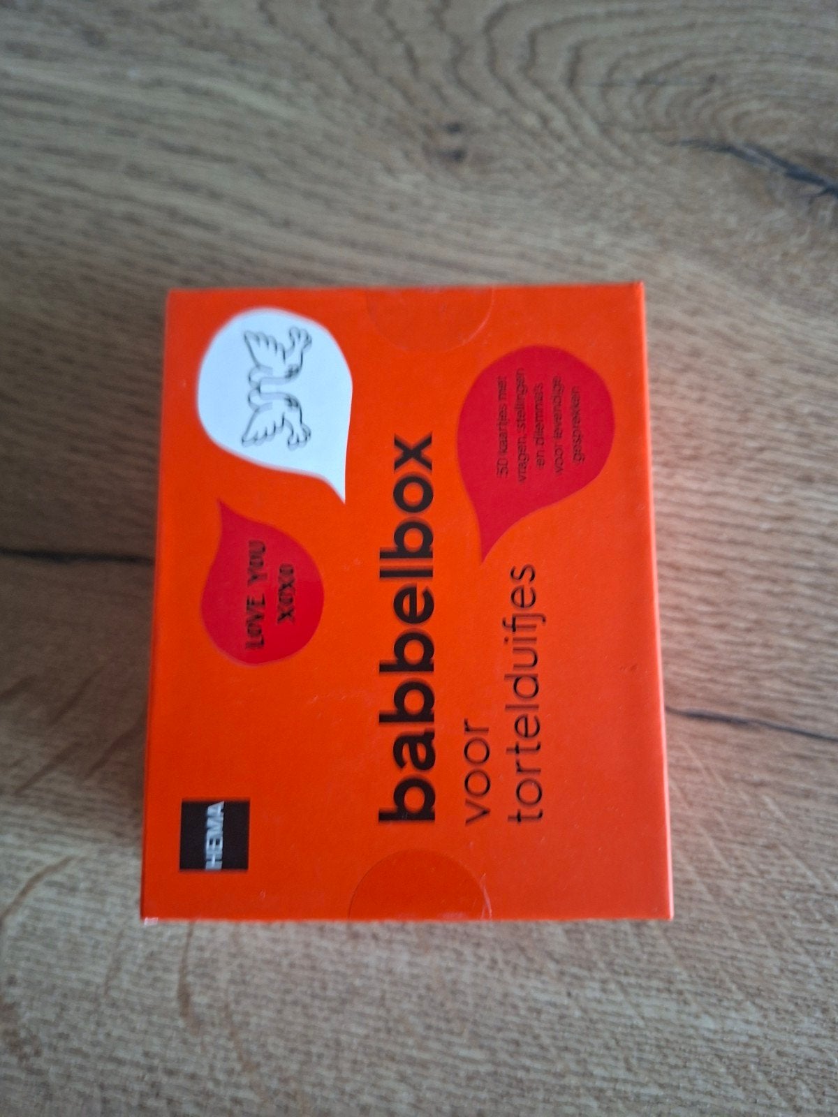 Hema babbelbox voor tortelduifjes, Een of twee spelers, Ophalen of Verzenden, Zo goed als nieuw, Hema