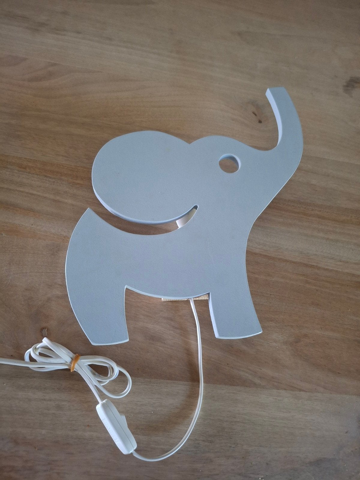 Toddie wandlampje olifant lichtblauw - Handgemaakt, Ophalen of Verzenden, Zo goed als nieuw