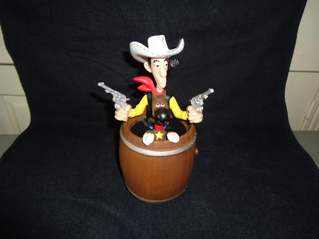 lucky luke plastoy spaarpot ZELDZAAM, Ophalen of Verzenden, Zo goed als nieuw