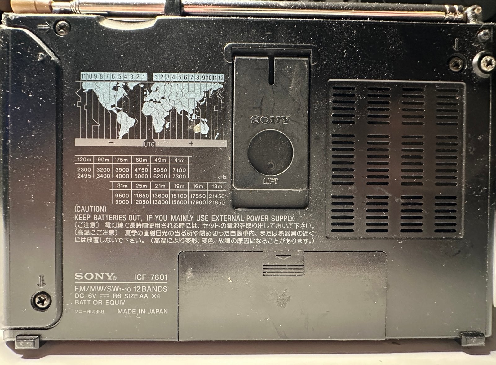 Sony ICF-7601 FM/MW/SW 12-bands Wereldontvanger Radio, Ophalen of Verzenden, Gebruikt, Wereldontvanger