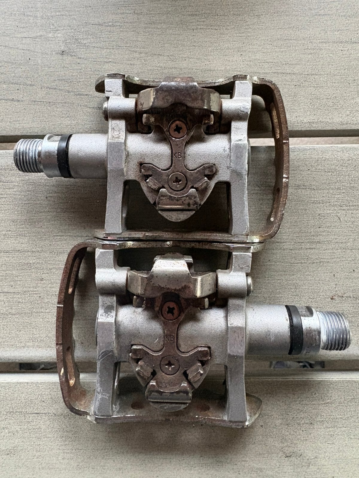 Shimano 1/2 klikpedalen, Fietsen en Brommers, Fietsonderdelen, Ophalen of Verzenden, Gebruikt, Toerfiets, Aluminium