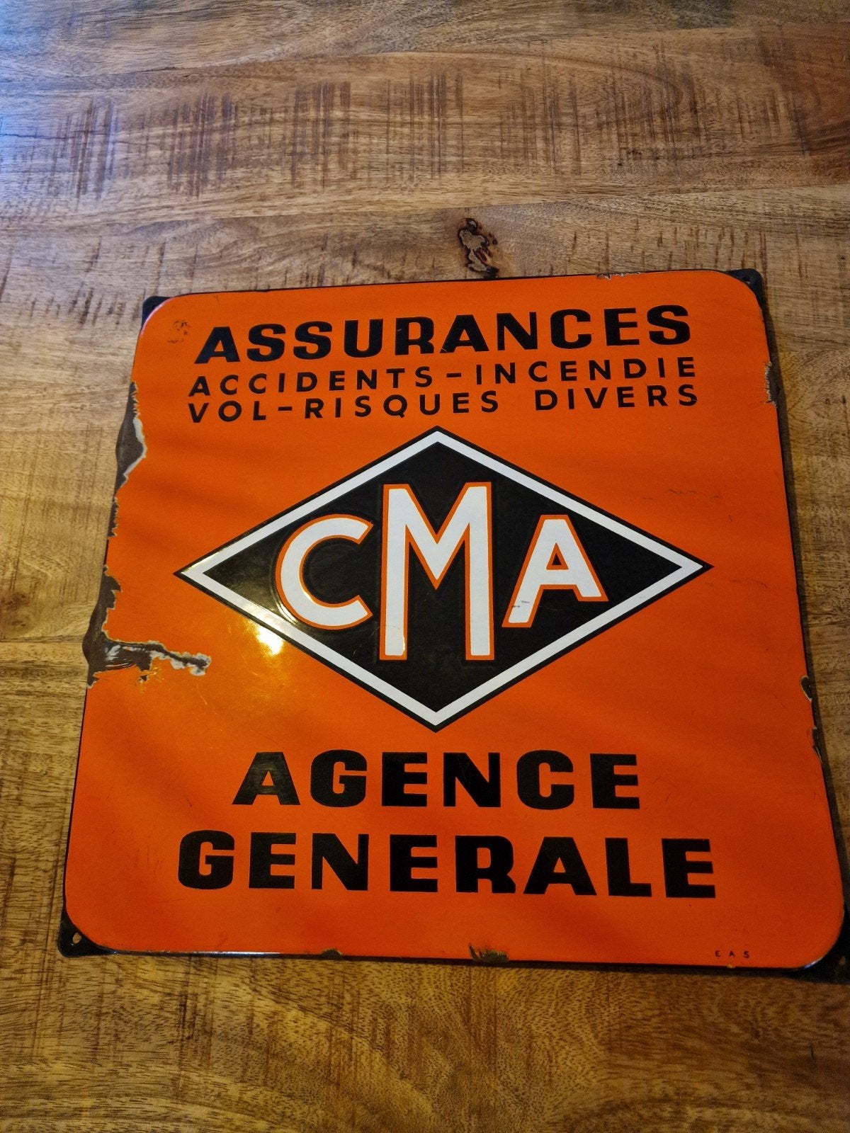 Emaille Reclame Bord., Ophalen of Verzenden, Gebruikt, Reclamebord