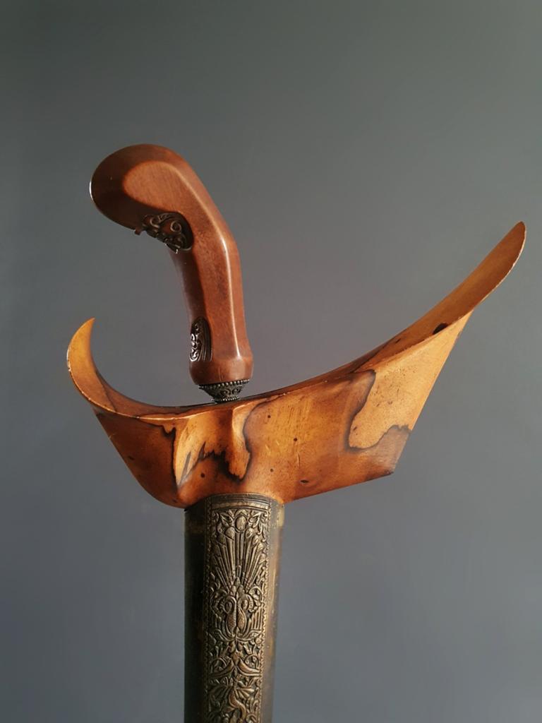 Exclusieve keris Lawe Satukel kembang Laos kris indonesie, Antiek en Kunst, Ophalen of Verzenden