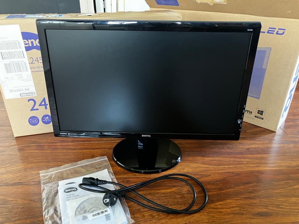 2x BenQ GL2450 monitoren (24 inch) compleet in doos, Ophalen, Full HD, Zo goed als nieuw, DVI
