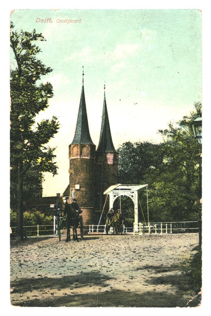 968830	Delft	Oosterpoort	1909	zegel gedeeltelijk verwijderd