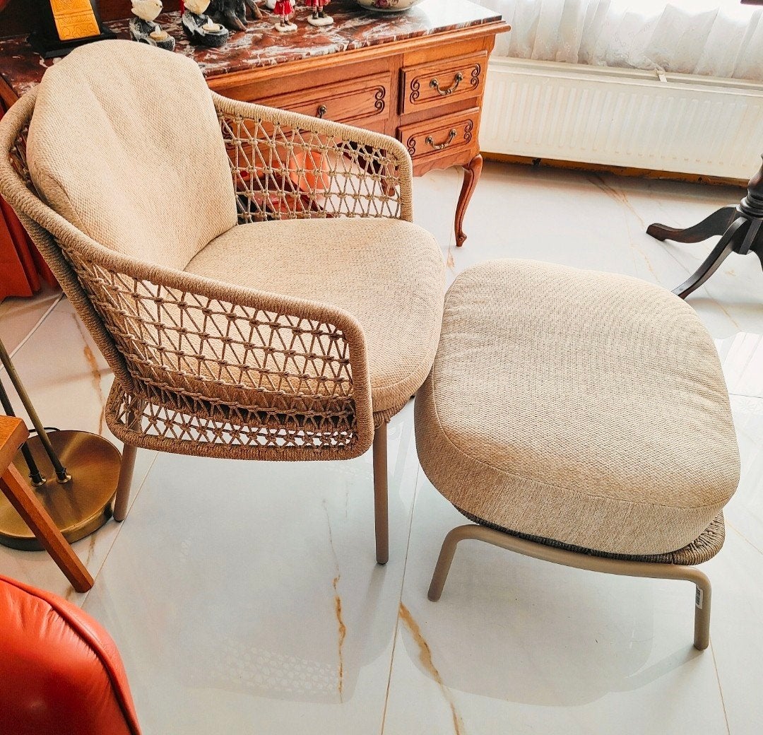 Nieuwe fauteuil met voetenbank, Huis en Inrichting, Ophalen, Nieuw, Minder dan 75 cm, 50 tot 75 cm