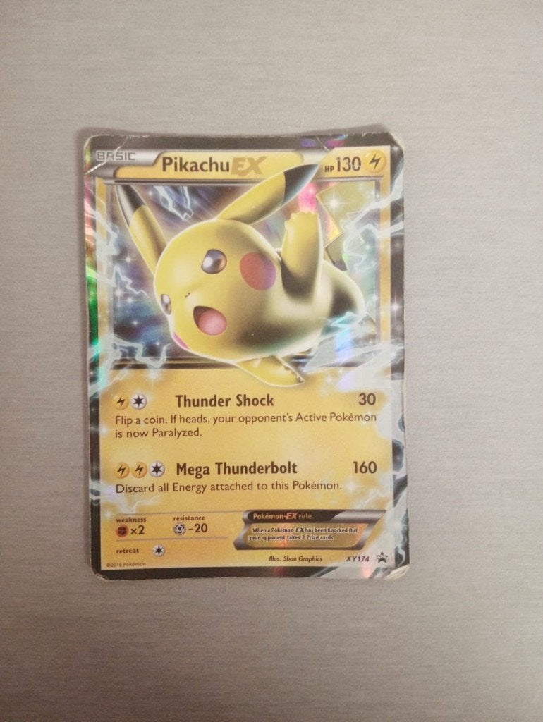 Pokemon Pikachu EX, Ophalen, Zo goed als nieuw, Losse kaart
