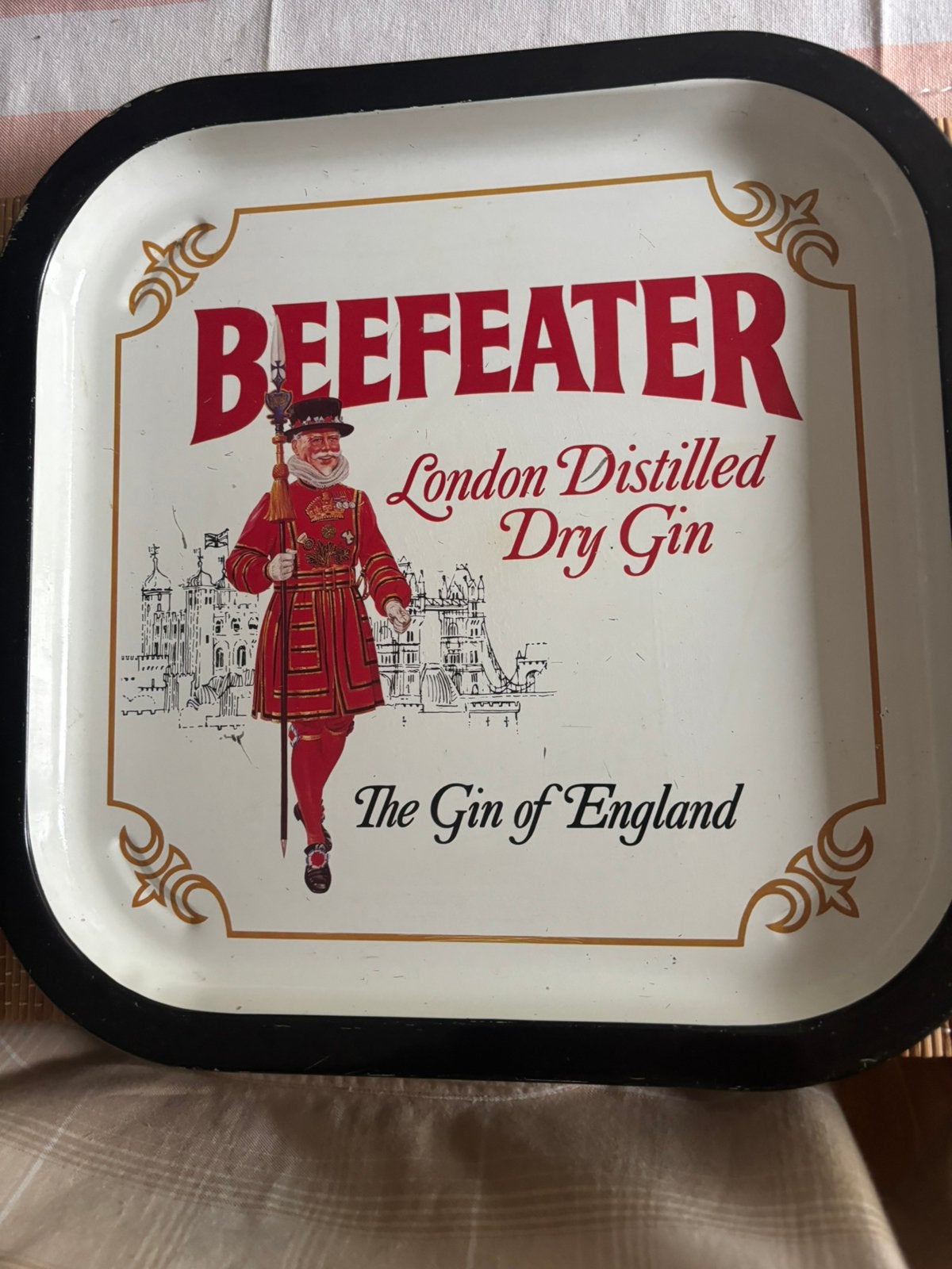 Dienblad Gin Beefeater London Distilled Dry Gin, Ophalen of Verzenden, Gebruikt, Gebruiksvoorwerp