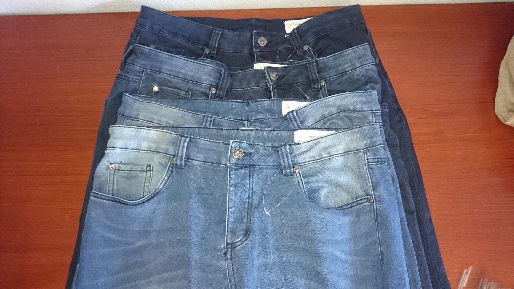 4 nieuwe jogging spijkerbroeken, Ophalen of Verzenden, Nieuw, Blauw, W40 - W42 (confectie 56/58)