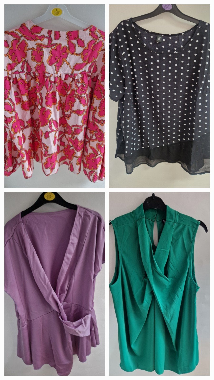 Leuke blouse blouses maat xl roze, geel groen paars, Ophalen of Verzenden, Zo goed als nieuw, Maat 46/48 (XL) of groter, Korte mouw