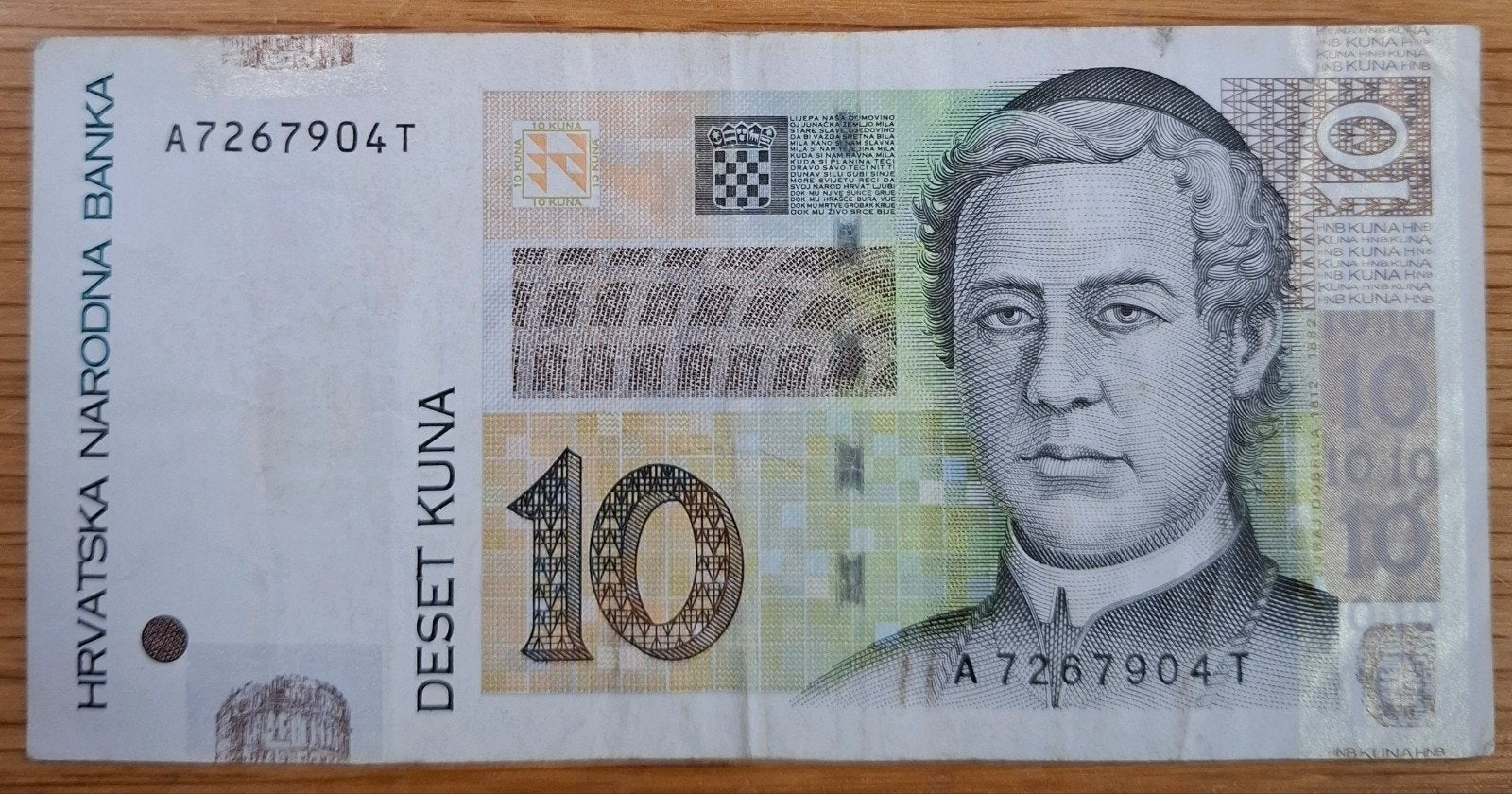 174# Croatie 10 Kuna 2012 P38, Postzegels en Munten, Bankbiljetten | Europa | Niet-Eurobiljetten, Ophalen of Verzenden, Overige landen