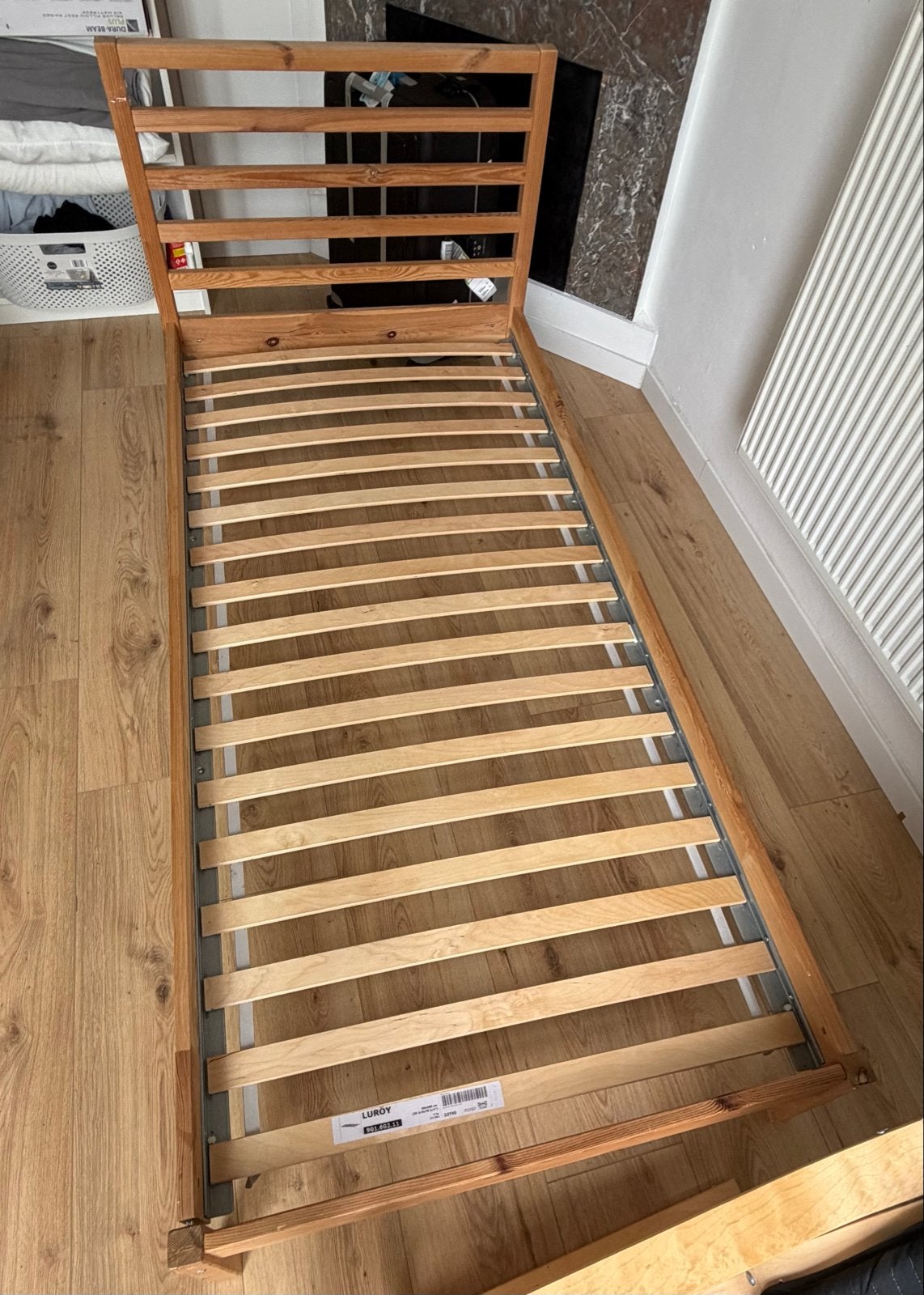 IKEA LURÖY Eenpersoonsbed met lattenbodem, Ophalen, Gebruikt, 90 cm, Eenpersoons