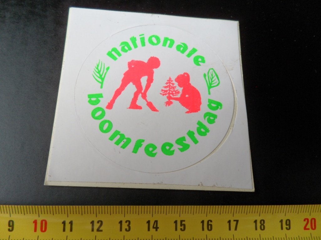 sticker nationale boomfeestdag, Ophalen, Zo goed als nieuw