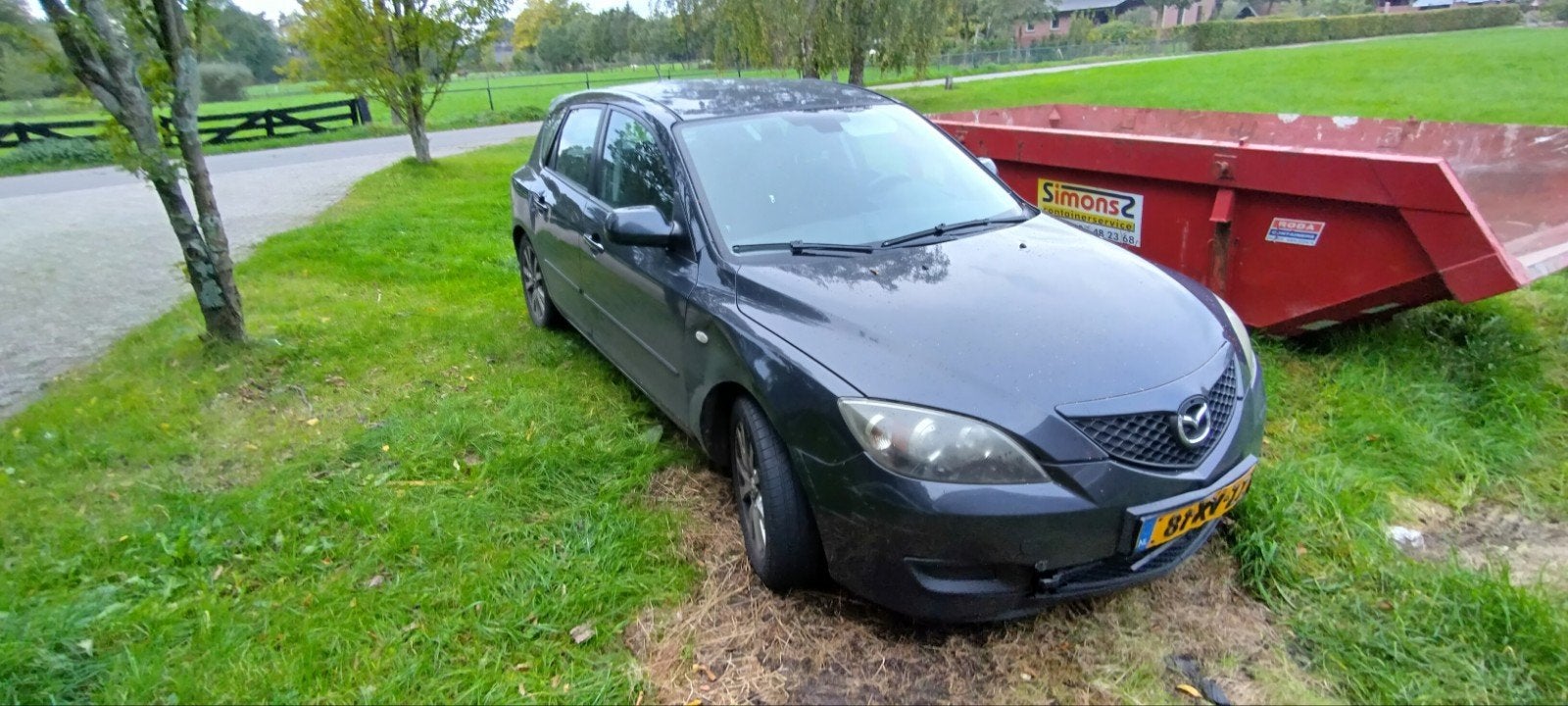 Mazda 3 1.6 Hatchback 2007 Grijs, Auto's, Voorwielaandrijving, 4 cilinders, 1165 kg, 1200 kg