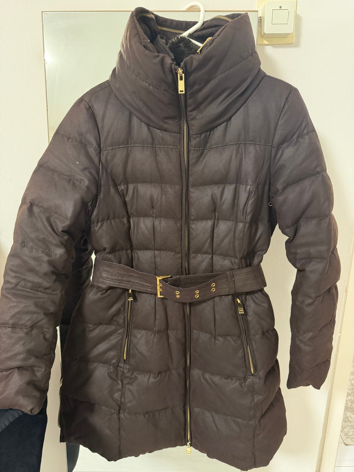 Zara Basic jas bruin maat M/L, Kleding | Dames, Jassen | Winter, Gedragen, Maat 42/44 (L), Bruin, Ophalen of Verzenden