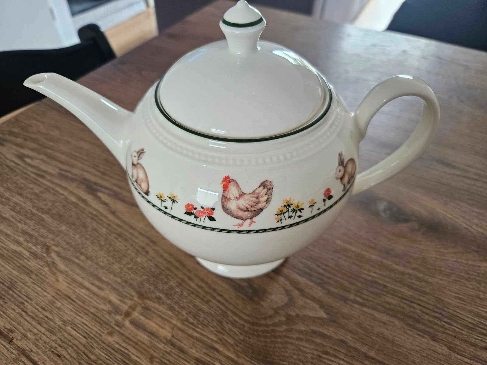 Wedgwood Windsor Springtime theepot met dierenprint, Ophalen, Landelijk/Boerenbont, Nieuw, Theepot