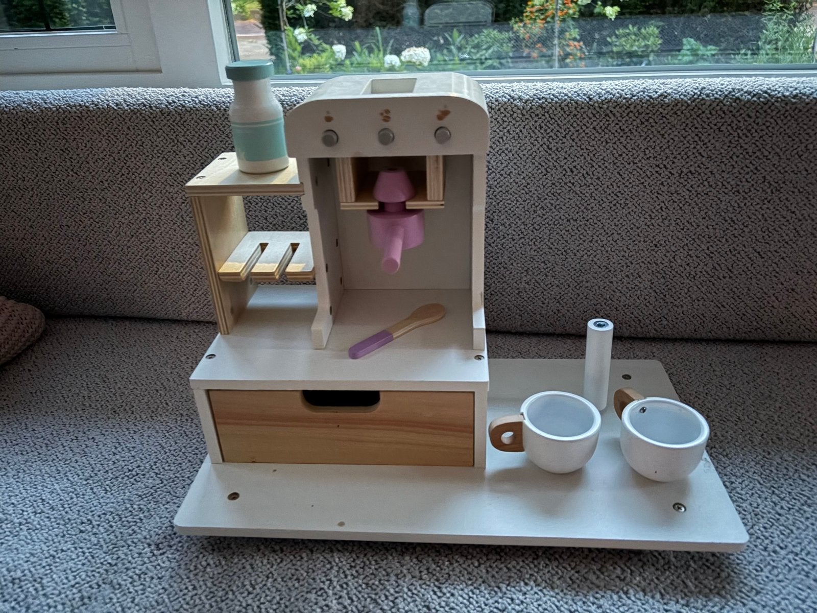 Houten speelgoed koffie barista set, Kinderen en Baby's, Speelgoed | Houten speelgoed, Ophalen, Gebruikt, Overige typen
