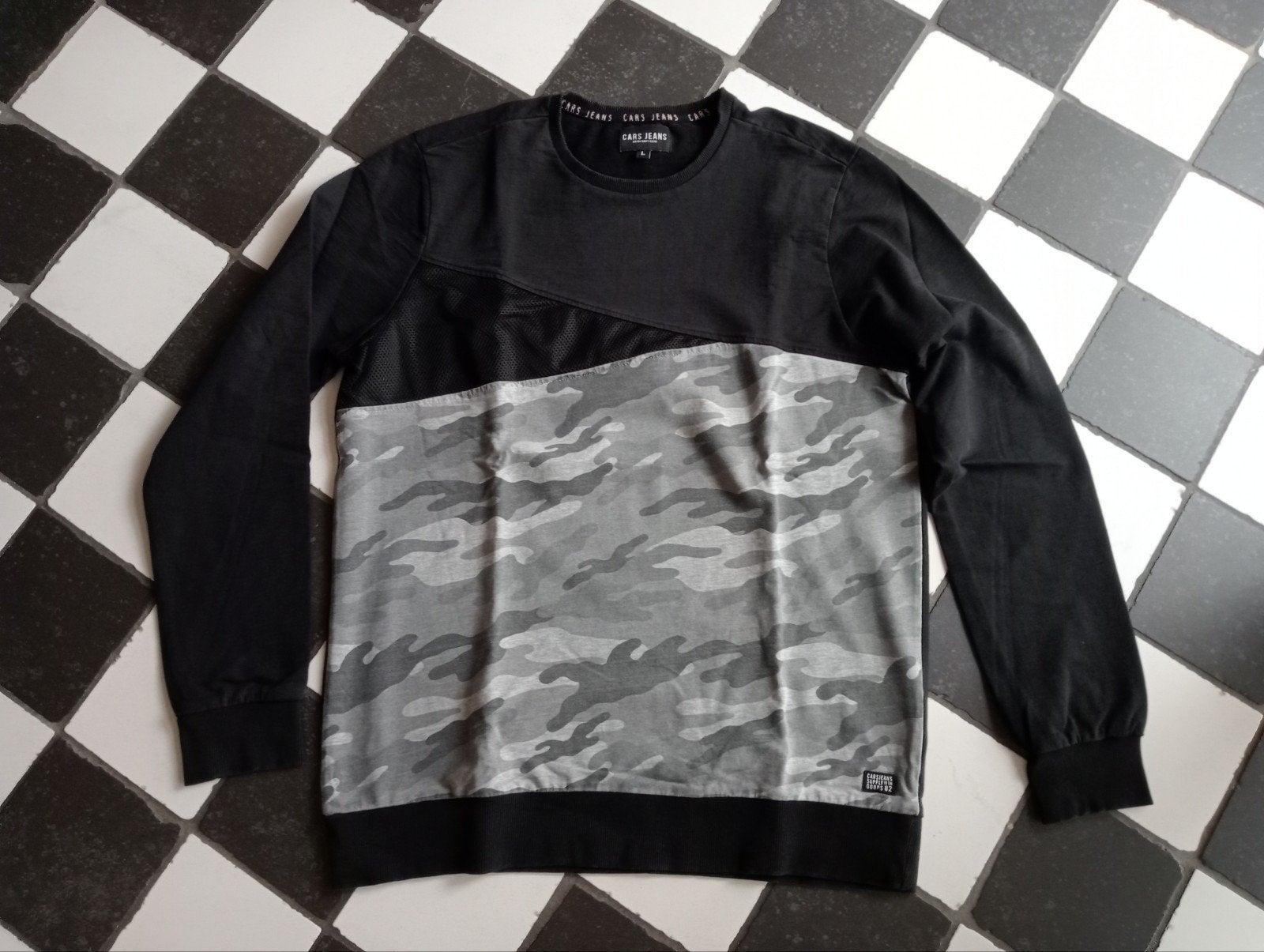 Cars Jeans sweater nieuwstaat maat L zwart als nieuw, Cars Jeans, Maat 52/54 (L), Zwart, Ophalen of Verzenden