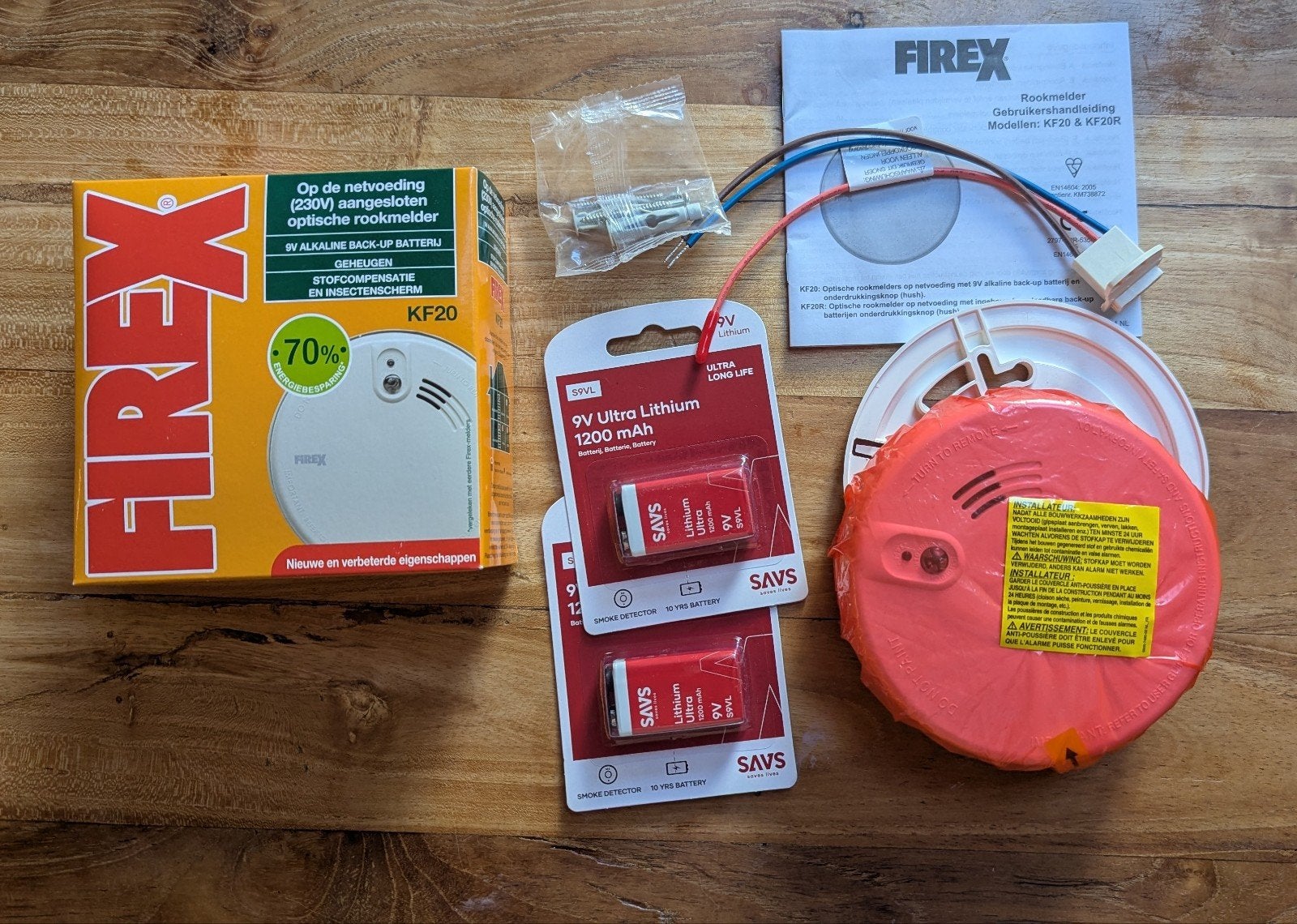 2 Nieuwe Firex KF20 Optische Rookmelders op Netvoeding (230V, Ophalen of Verzenden, Nieuw, Detector, Sensor of Melder, Rook