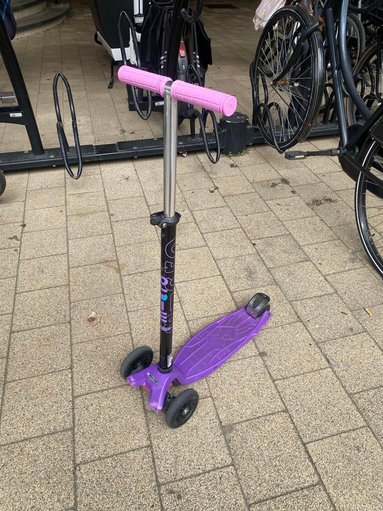 Paarse Micro step met 3 wielen (voor kinderen 2-6 jaar), Fietsen en Brommers, Steps, Ophalen, Gebruikt, Gewone step