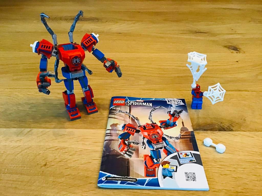 LEGO 76146, Marvel spiderman mecha, compleet en ZGAN, Ophalen of Verzenden, Zo goed als nieuw, Complete set, Lego