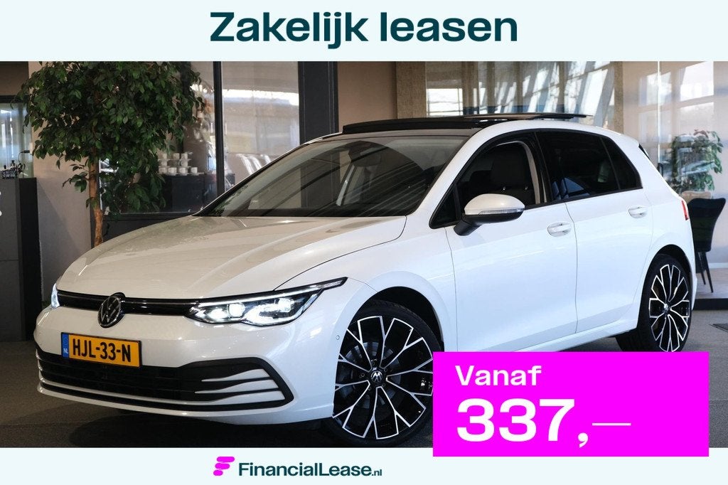 Volkswagen Golf 8 1.5 eTSI DSG Pano Led Navi ACC HUD CAM PDC, Stof, 4 cilinders, 150 pk, Wit
