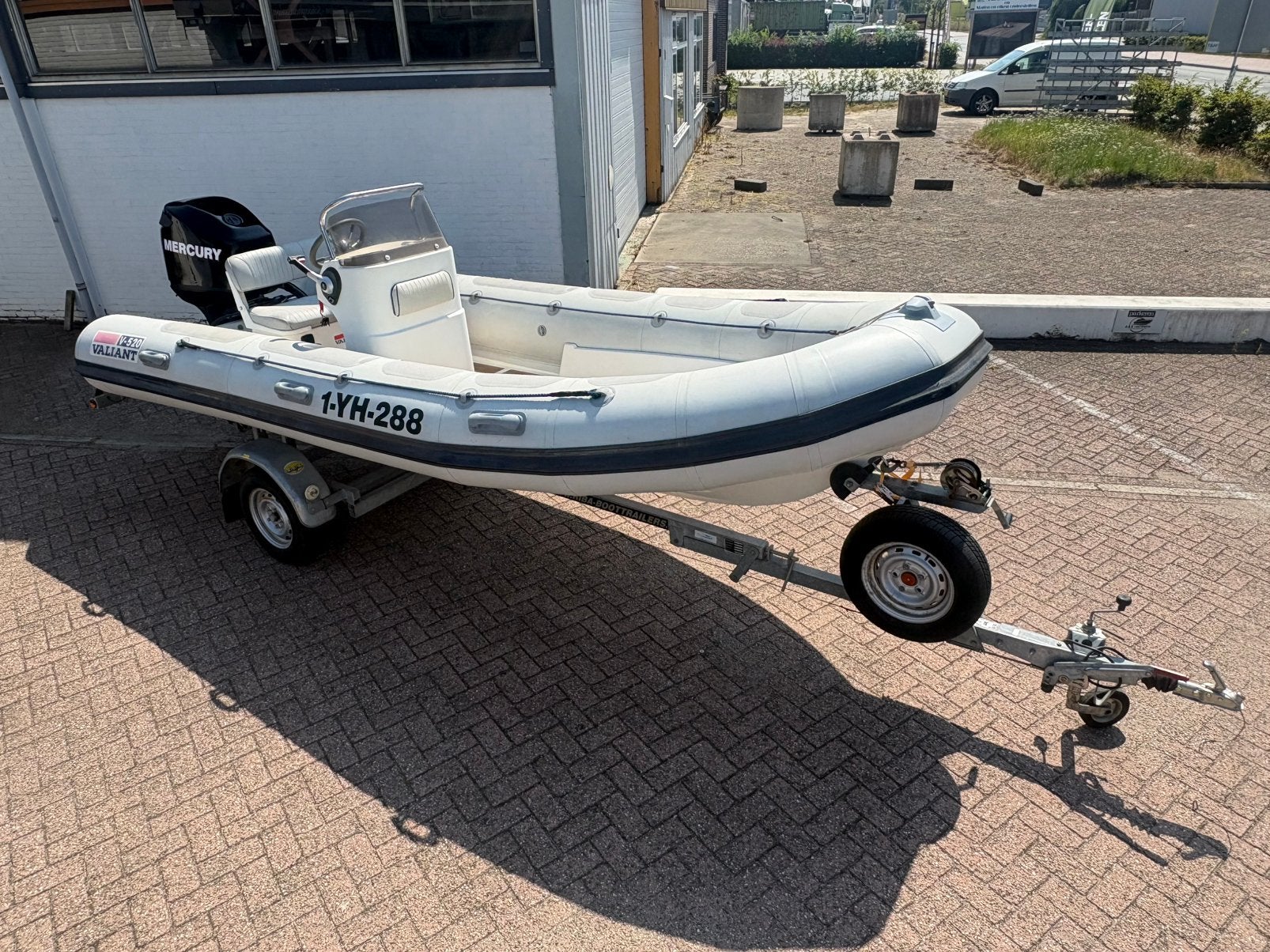 Valiant V-520 met Mercury 90 pk Optimax en Riba trailer, Ophalen, Gebruikt, Valiant, Inclusief motor