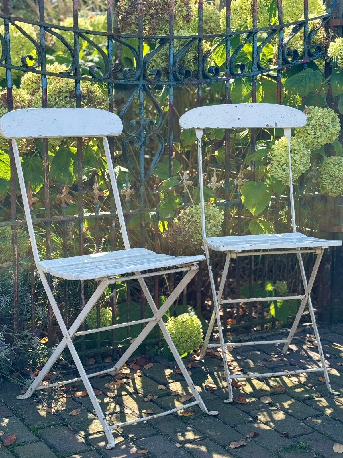Oude Terrasstoelen, Gebruikt, Stoel, Tuinset, Hout