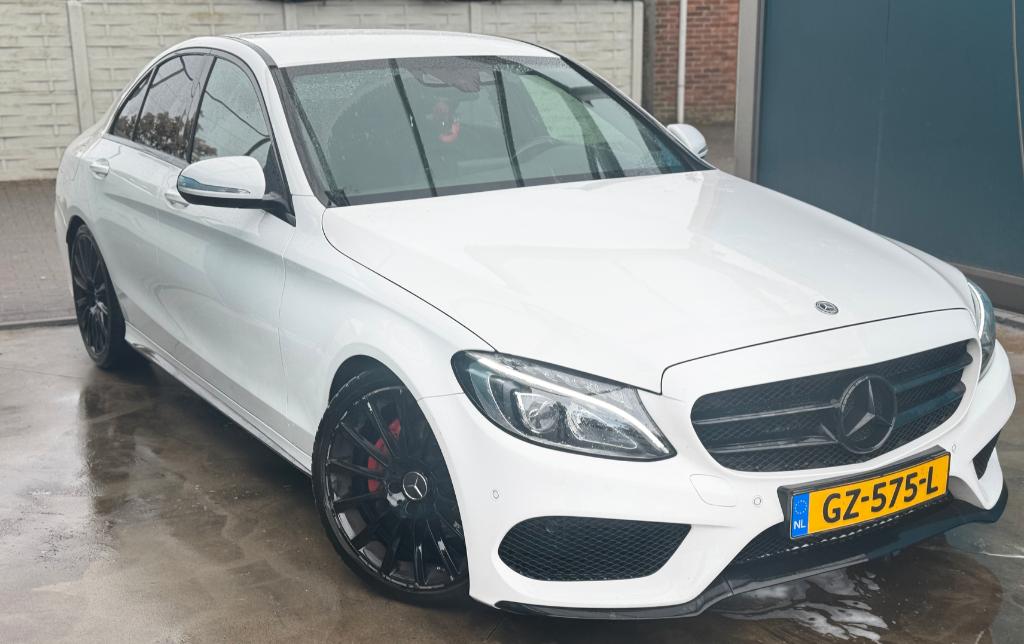 Mercedes-Benz C200 2014 | automaat |, Auto's, Automaat, 4 cilinders, Wit, Leder