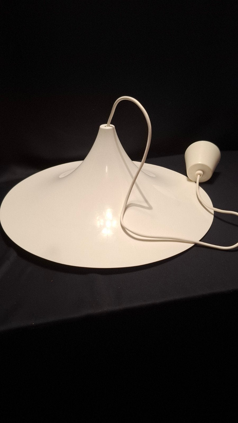Vintage IKEA trompetlamp jrn 80,lees de beschrijving, Huis en Inrichting, Ophalen of Verzenden, Zo goed als nieuw, Kunststof, E27 (groot)