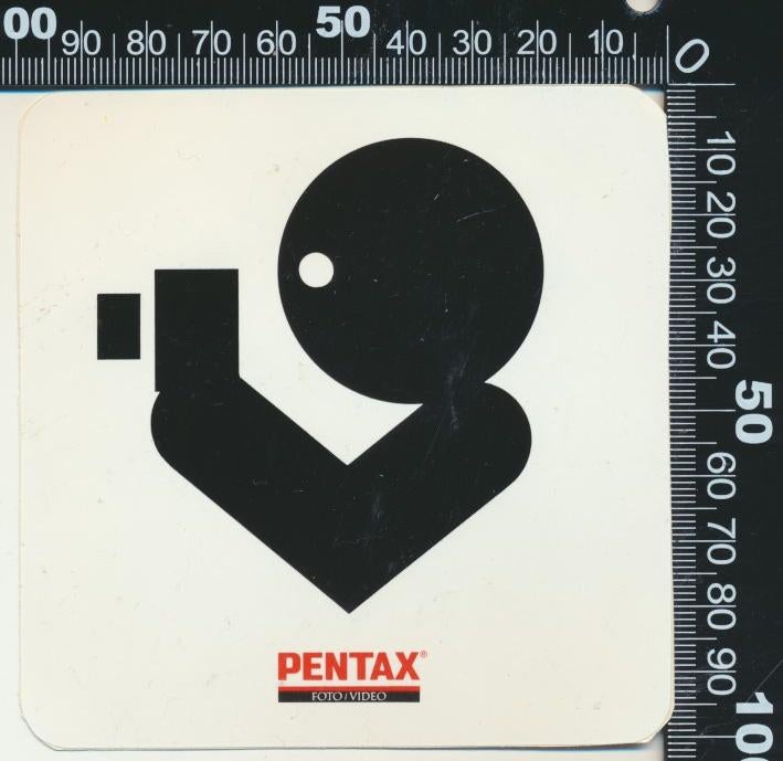 Sticker: Pentax - Foto Video, Ophalen of Verzenden, Zo goed als nieuw, Bedrijf of Vereniging