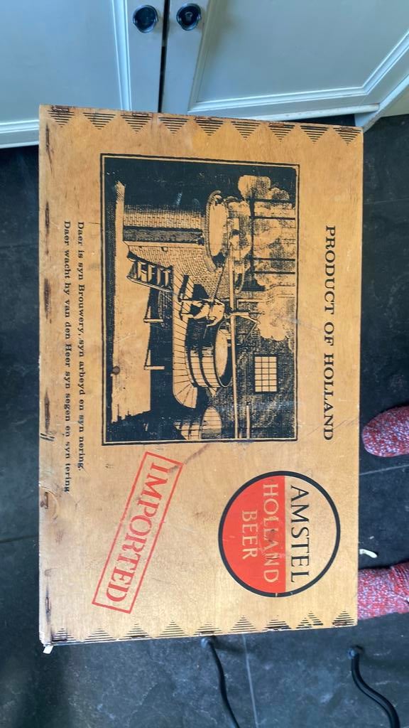 Houten kratje amstel beer bier, Verzamelen, Ophalen of Verzenden, Amstel