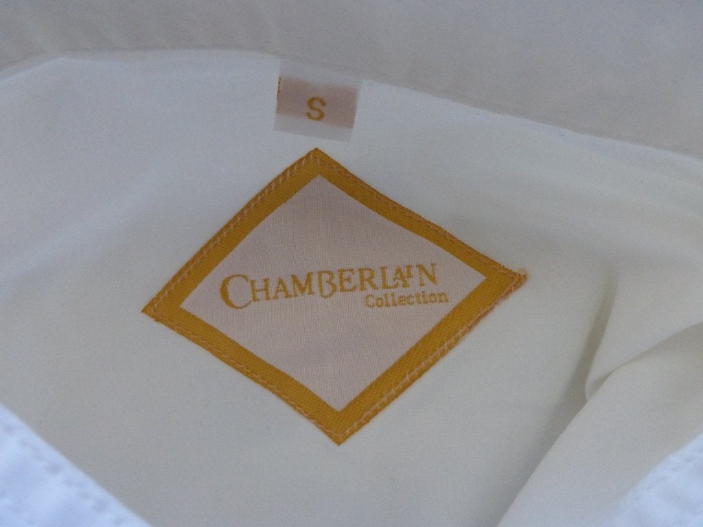 Witte wedstrijd blouse van Chamberlain Collection, Dieren en Toebehoren, Gebruikt, Overige merken, S, Bovenkleding