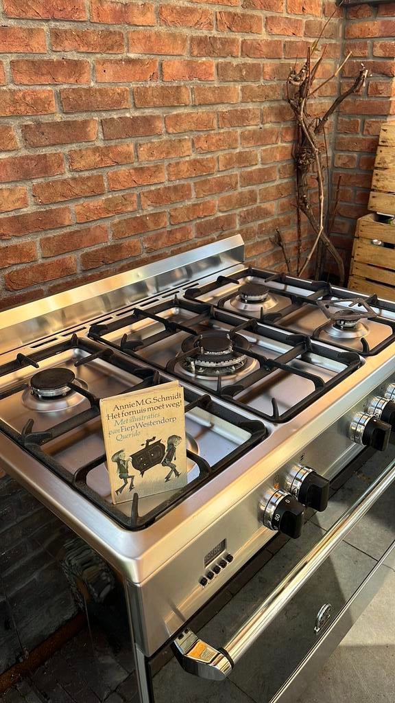 Gasfornuis 90cm van BERTAZZONI LA GERMANIA, Ophalen, Gebruikt, 60 cm of meer, Gas