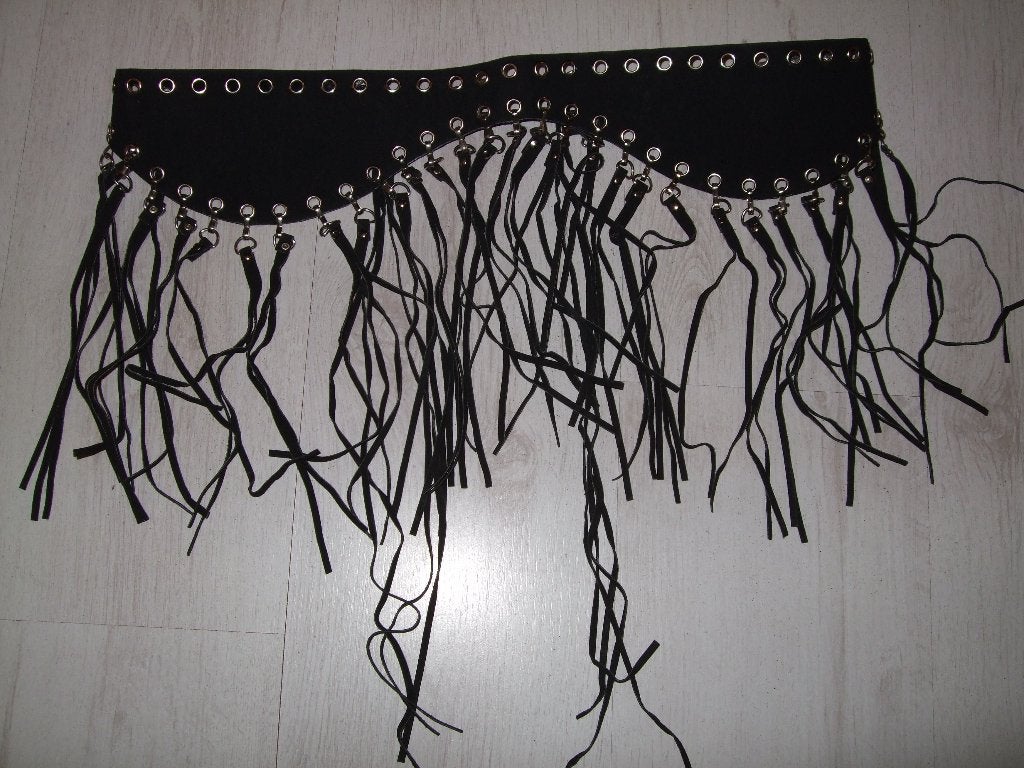 nieuwe zwarte taille riem met franjes ..verstelbaar € 6,00, 80 tot 90 cm, 5 cm of meer, Zwart, Nieuw