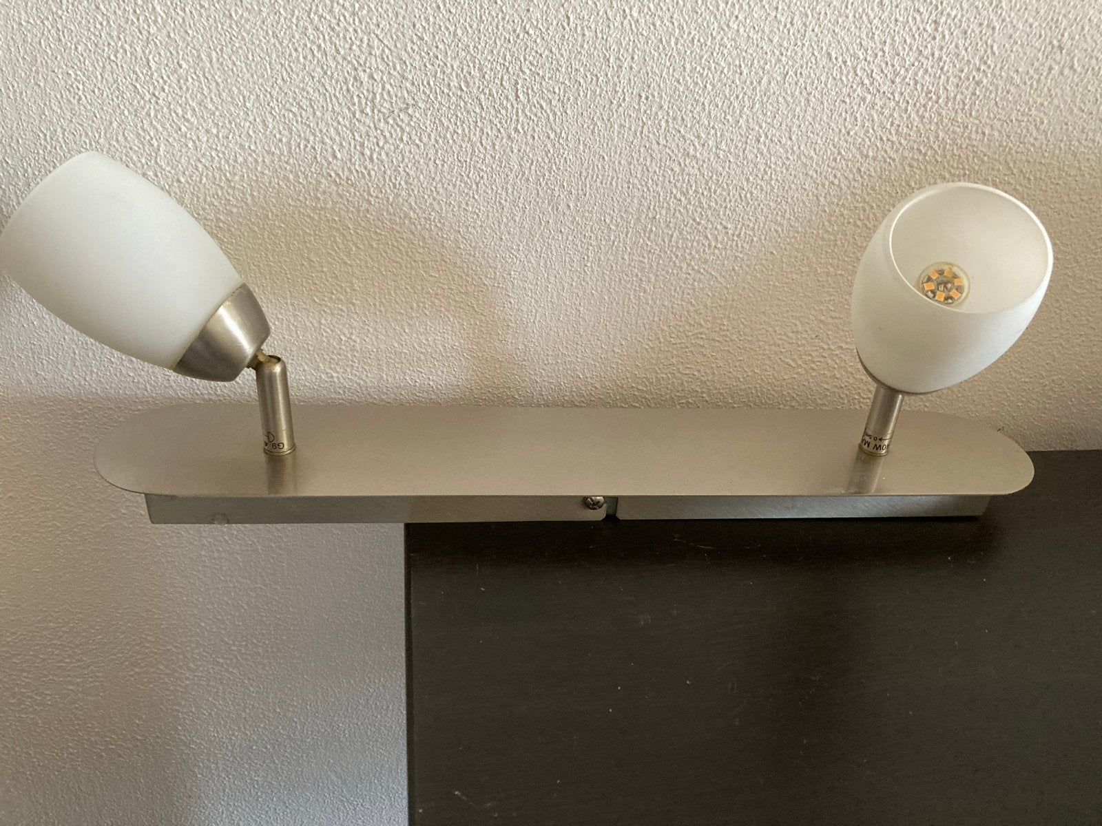 Ranex Mira RVS ,2 wand/plafond spots halogeen, Huis en Inrichting, Metaal, Overige merken, Gebruikt, Ophalen of Verzenden