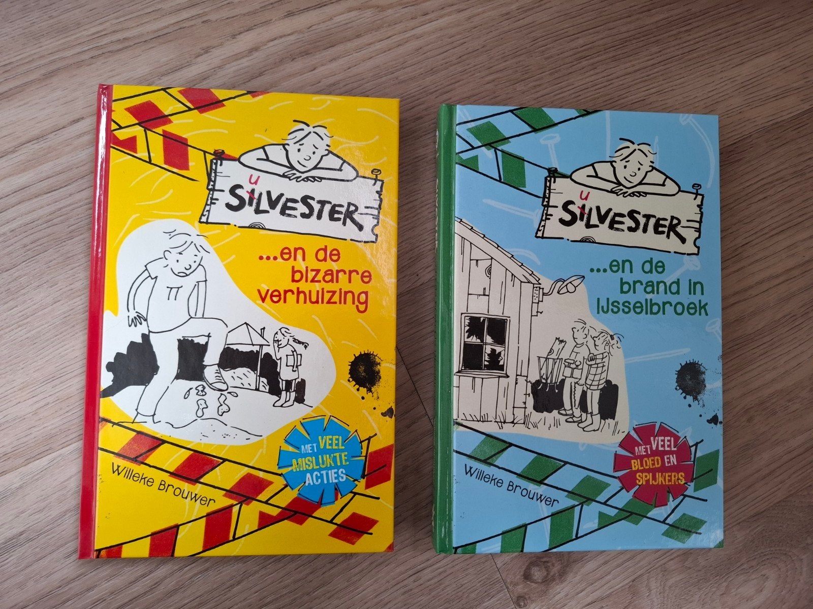 Silvester boeken: '..en de bizarre verhuizing' & '..en de b, Ophalen of Verzenden, Gelezen, Willeke Brouwer, Fictie algemeen