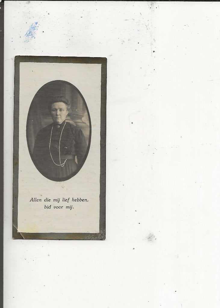 Naaldwijk Bidprentje Cornelia M Kruik v Wijngaarden1868+1926, Ophalen of Verzenden, 1920 tot 1940, Ongelopen, Zuid-Holland