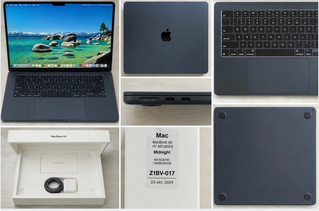 Apple MacBook Air 2024 15" M3 8-core, 16GB ram, 256GB ssd, Computers en Software, Ophalen of Verzenden, Zo goed als nieuw, SSD