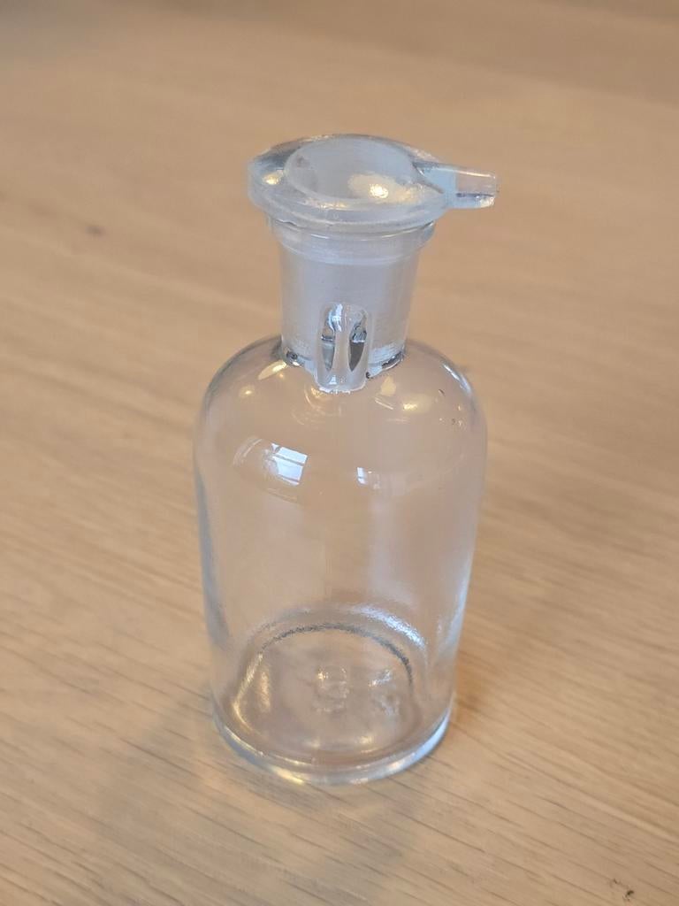 Antieke doorzichtige Apothekers fles / druppelfles 100ML €12, Ophalen of Verzenden